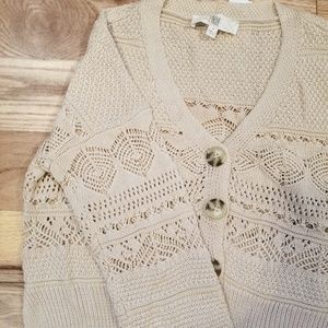 NWT Pinque Crop Button Sweater/ Cardigan